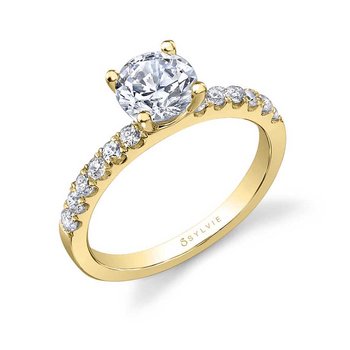 Round Cut Classic Engagement Ring - Lyna SY761-0028/A4W