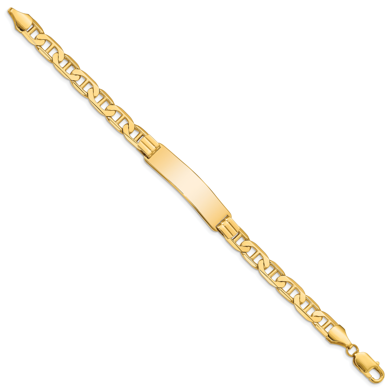 Quality Gold 14k Polished Solid Chain/Solid Plate Anchor