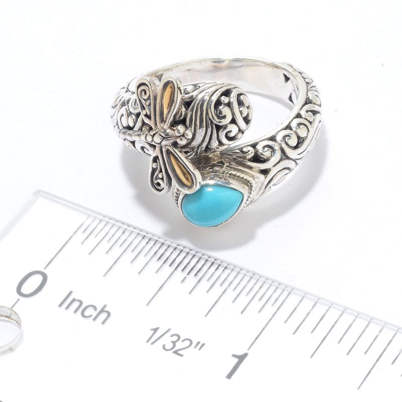 Samuel B Sterling Silver Turquoise Ring Bali shops Style