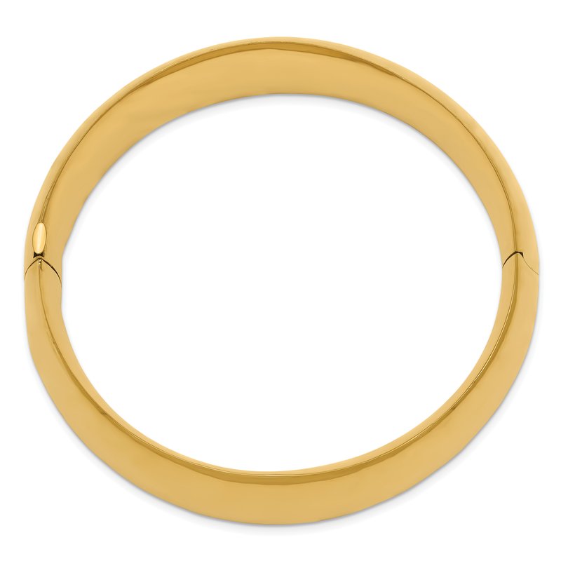 Vintage Gold Filled w/ 10kt Gold Shell Bangle Bracelet