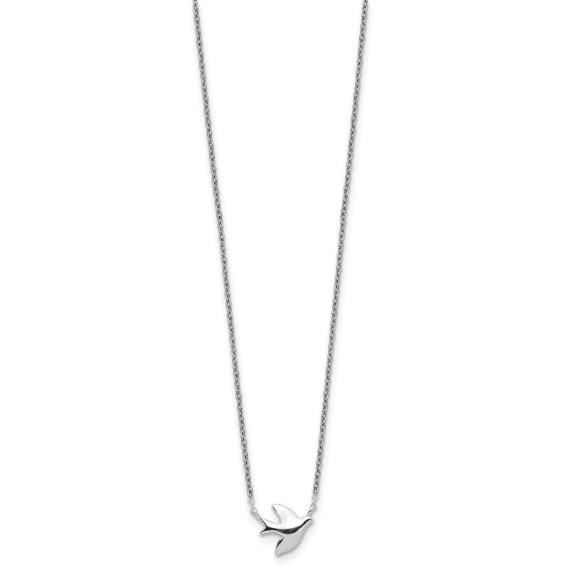 Quality Gold Sterling Silver Bird Necklace QG5180-16