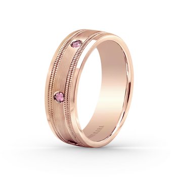 送料無料 ギフト Milgrain Ruby Kara Kirk Bold SS6985MR 7mm Band Wedding Mens インテリア時計