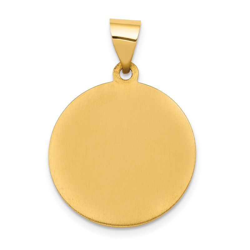 14k Gold Sacred Heart of Jesus Medal Hollow Pendant 14k Gold Sacred Heart of Jesus Medal Hollow Pendant