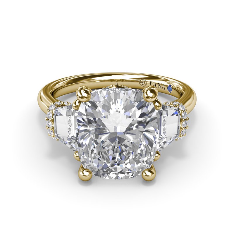 Fana Three Stone Trapezoid Diamond Engagement Ring S4275 Fana Three Stone Trapezoid Diamond Engagement Ring S4275