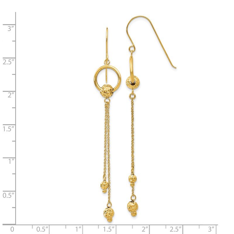 [wingbling] 14K Gold☆Piranie Cutting OneTouch Ring Earrings Diamond Hoop Earrings 1/2 ct tw Princess-Cut 10K Yellow Gold