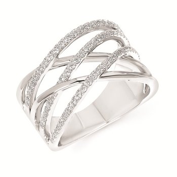 ASHI Marquise Shape East-West Bezel Set Diamond Fashion Band