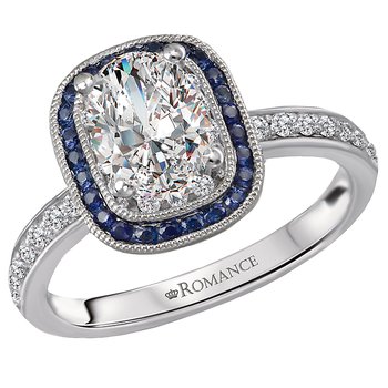 【売れ筋】 Romance Halo 119257 Ring Gemstone and Diamond Mount Semi その他