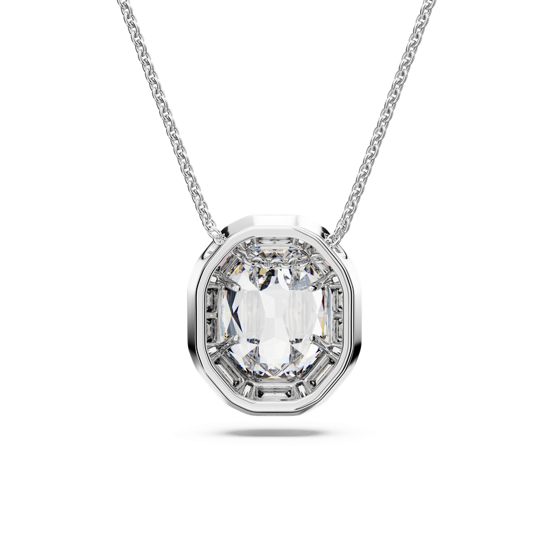 スポーツストア Swarovski Mesmera Rhodium White, cut, Octagon pendant, スキー