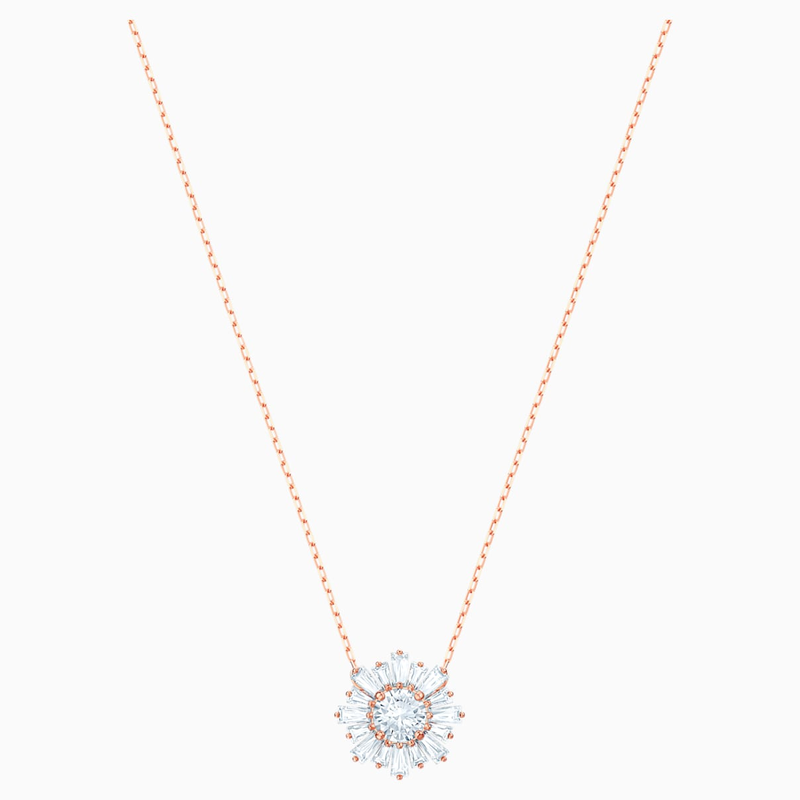 Swarovski Sunshine pendant, Mixed cuts, Sun, White, Rose Swarovski Sunshine pendant, Mixed cuts, Sun, White, Rose