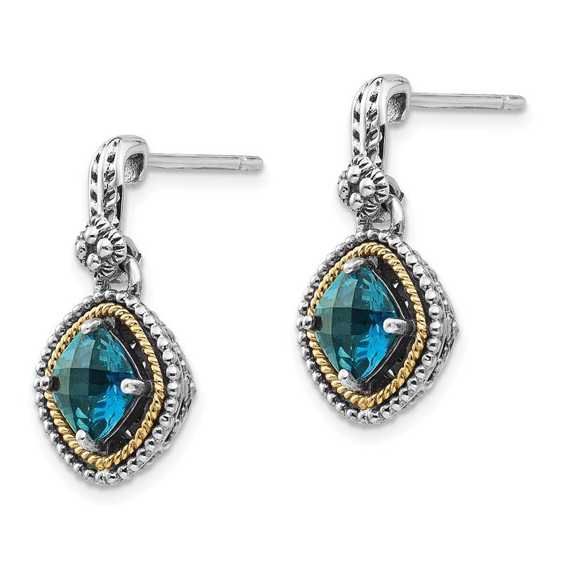 Shey Couture Sterling Silver with 14K Accent London and Swiss Blue and Topaz Necklace Shey Couture Sterling Silver with 14K Accent London and Swiss Blue and Topaz Necklace