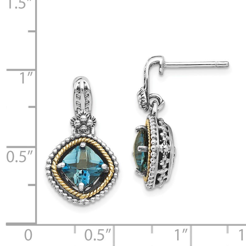Shey Couture Sterling Silver with 14K Accent London and Swiss Blue and Topaz Necklace Shey Couture Sterling Silver with 14K Accent London and Swiss Blue and Topaz Necklace