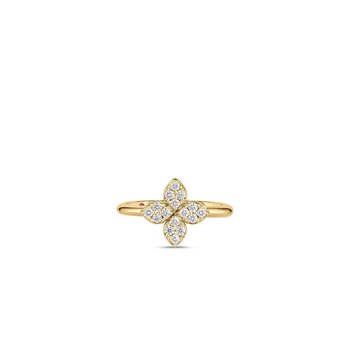 Swarovski Matrix cocktail ring, Crystal pearl, Round cut