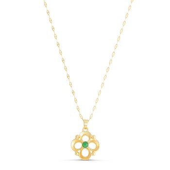 Jade Clover Necklace NKJ452-JJS91933