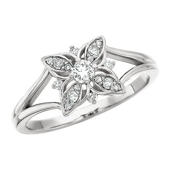 Floral Diamond Ring .24tw BER156369D