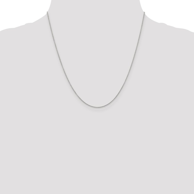 14K White Gold .9mm Cable Chain with Spring Ring Clasp 14K White Gold .9mm Cable Chain with Spring Ring Clasp