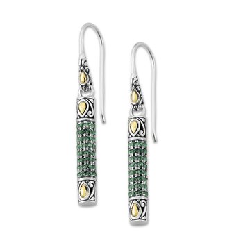 Shy Creation 0.64Ct 14K Y/G Diamond Paper Clip Link Earring