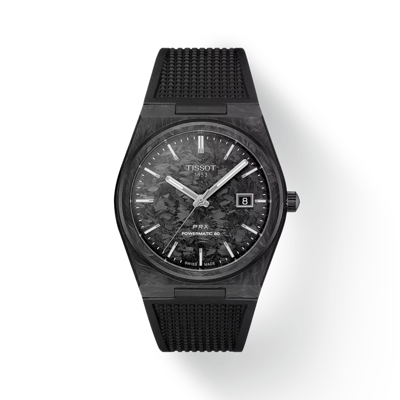 【値下げ】 TISSOT PRX カーボン The Tissot PRX 40 Powermatic 80 Arrives in Forged Carbon