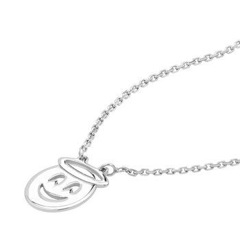 Midas Chain Sterling Silver Angel Emoji Adjustable Necklace