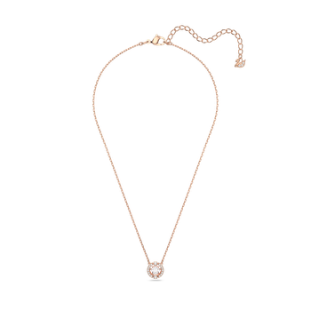 Una set, Mixed cuts, Clover, Pink, Rose gold-tone plated 5516488