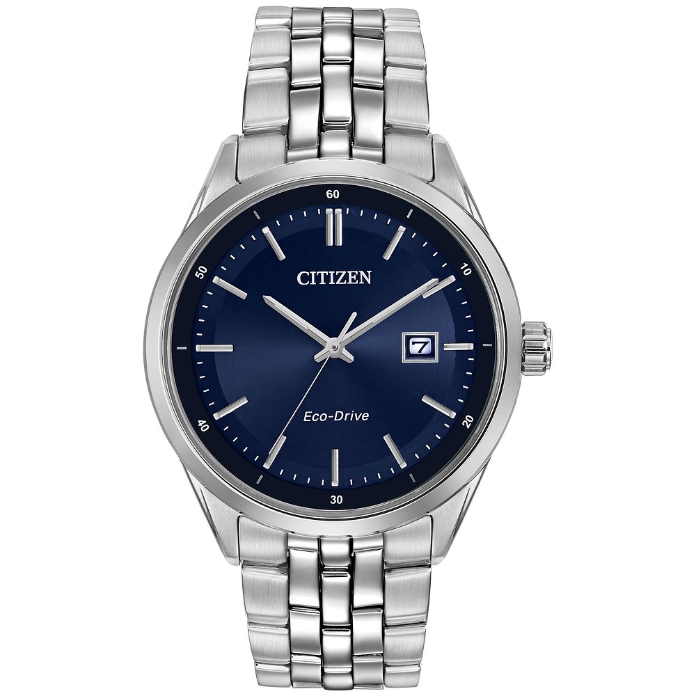 Citizen MEN ECO WR100 SS BRAC BLUE BM7251-53L - Little's Jewelers