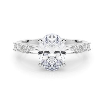 Rd & Sb Engagement Ring