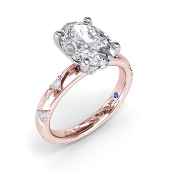 Abstract Oval Diamond Engagement Ring S4426