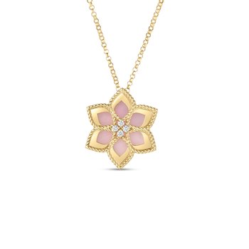アクセサリー Florentine #5 18K YELLOW/WHITE GOLD VENETIAN PRINCESS DIAMOND & RHODONITE