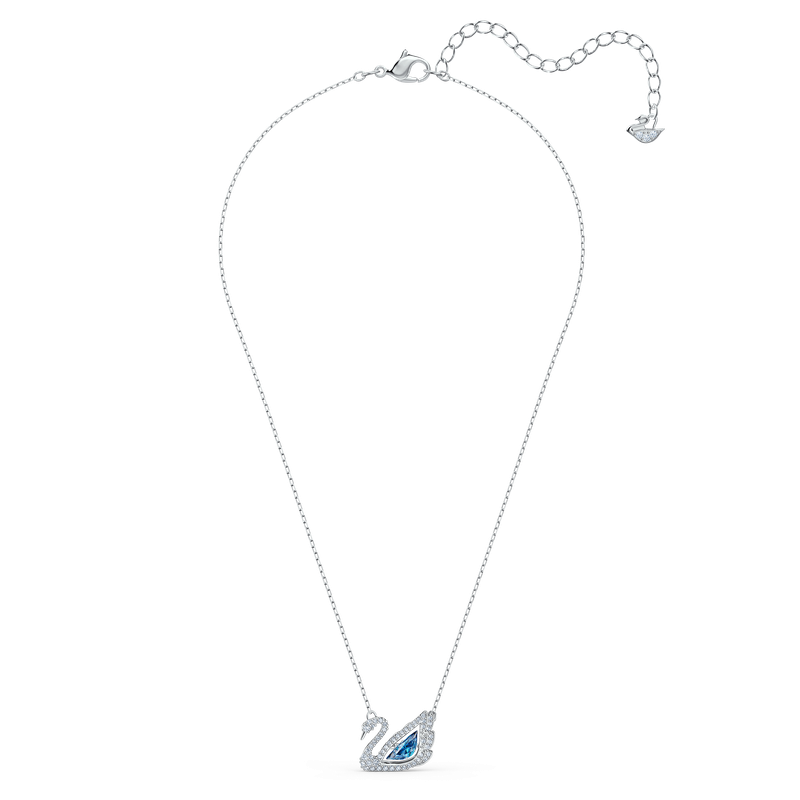 ★SWAROVSKI★ Swan Blue Rhodium Necklace 5533397 s-l500.jpg
