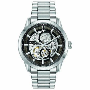 Bulova Classic Skeleton Automatic Brown Dial Brown Leather