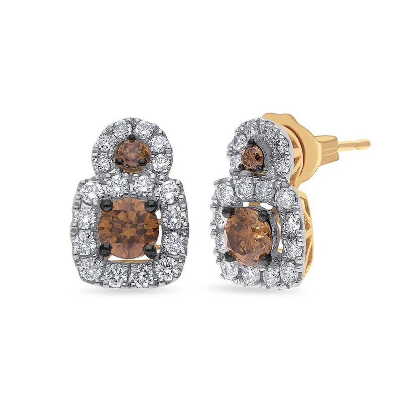 CLASSICAL Diamonds 20〜23 Le Vian Platinum & 14K Yellow Gold Diamond Earrings LALC 3PT