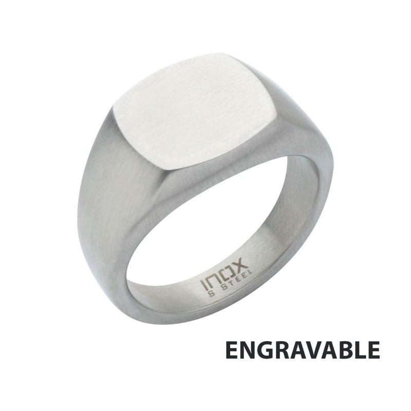 INOX Jewelry Stainless Steel Signet Pinky Finger Ring FR28155
