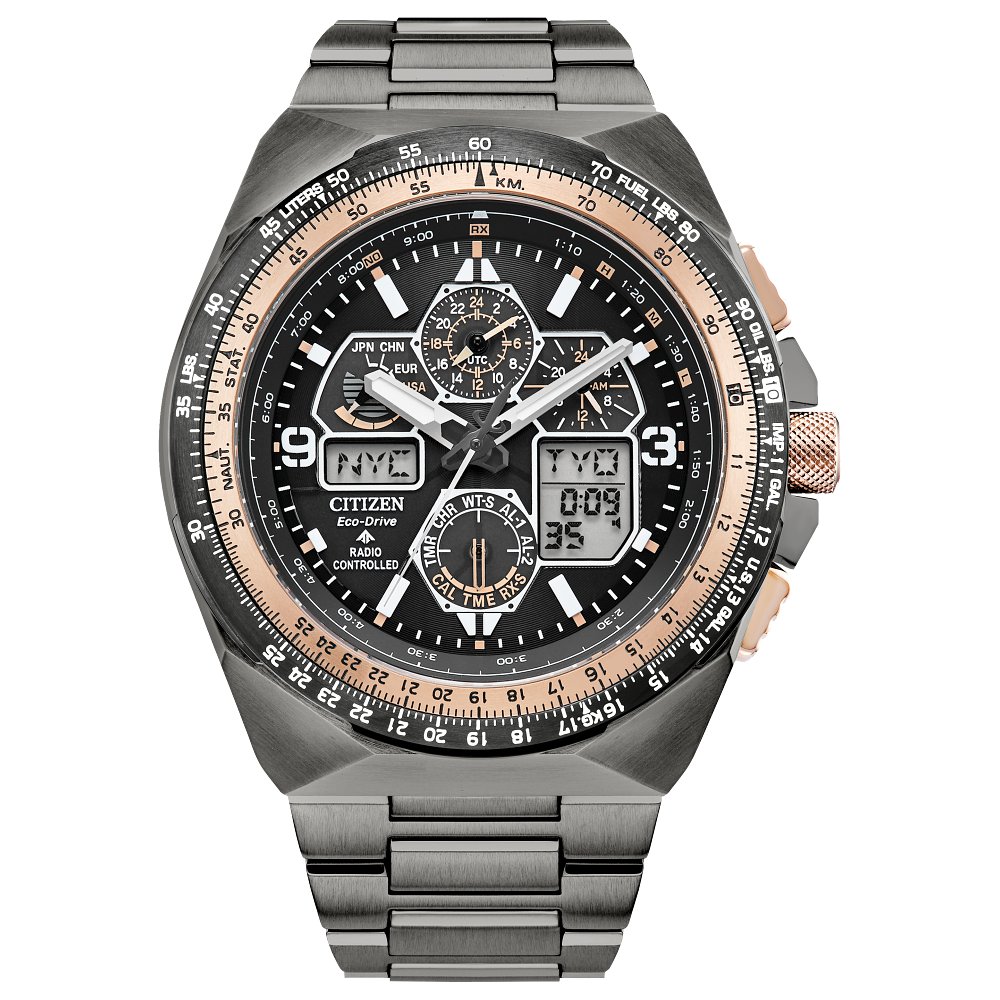 Citizen MEN ECO WR200 SSGIP BRAC BLCK JY8146-54E - Little's Jewelers