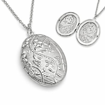 Embossed Oval Locket Y397-L-201