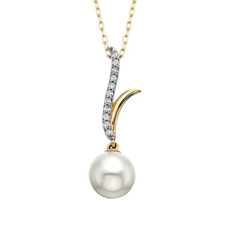 Berco Jewelry Pearl Drop Pendant .05tdw JIL10B2829PL