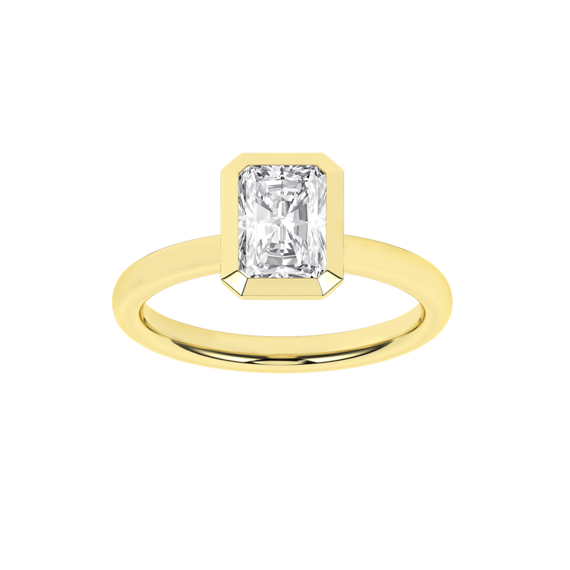 Revelation Bezel-Set Solitaire Ring (Radiant) RS06575 - Ellis Jewelers