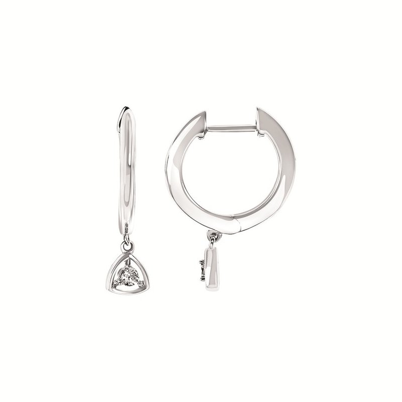 Sterling Silver .06 CTW Diamond Lever Back Earrings Sterling Silver .06 CTW Diamond Lever Back Earrings