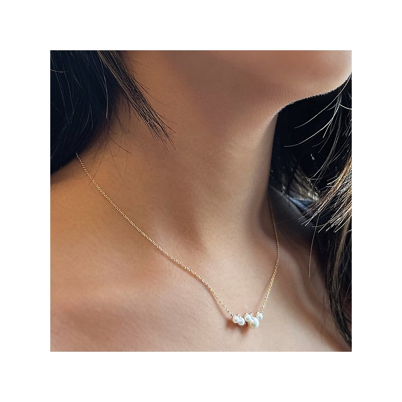Tesoro 14kt Diamond and Pearl Necklace 355555-NY - JB's Jewelers