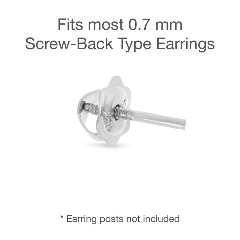 Online 14K White Gold Replacement Earring Backs — Screwbacks — 1 Pair