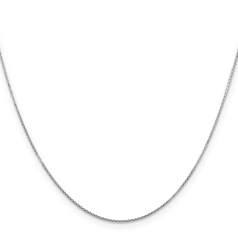 Quality Gold 14K White Gold 26 inch .8mm Diamond-cut Round Open