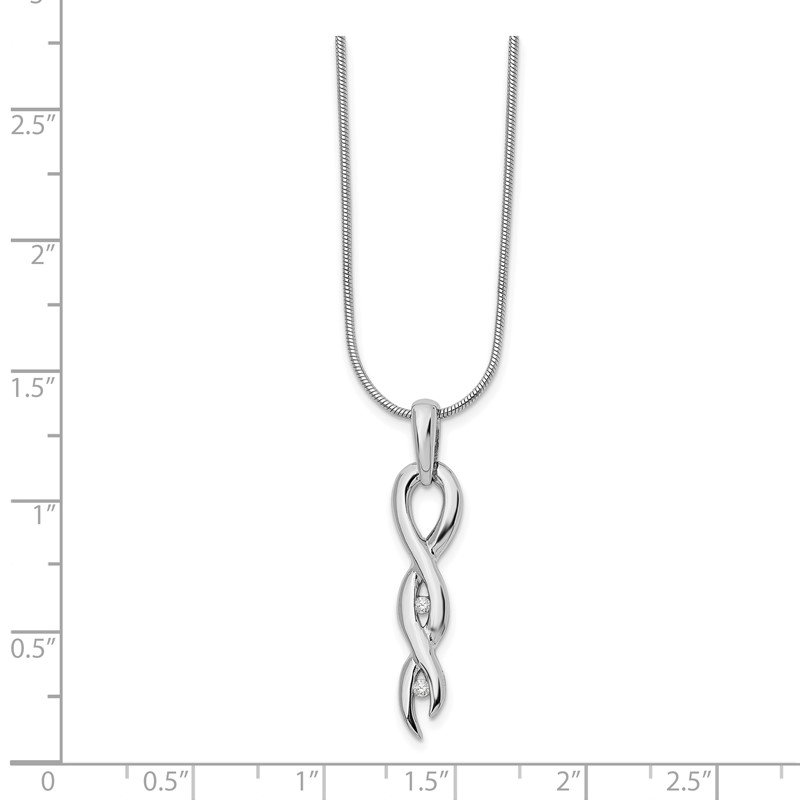 Sterling Silver White Ice Infinity Diamond Necklace