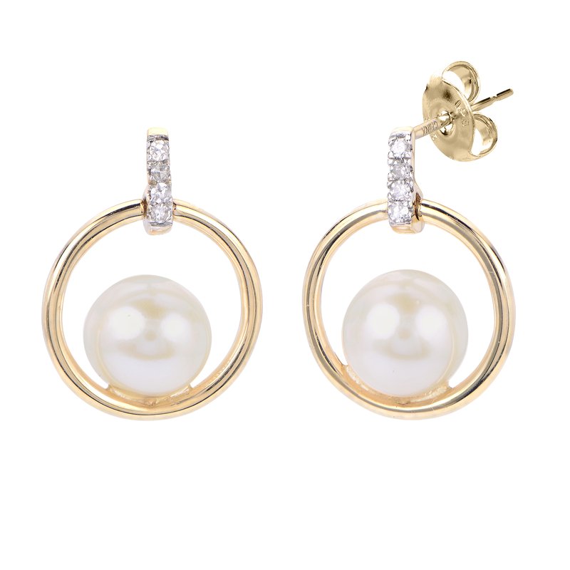 Imperial Pearl 14KT Yellow Gold Freshwater Pearl Earring 922583