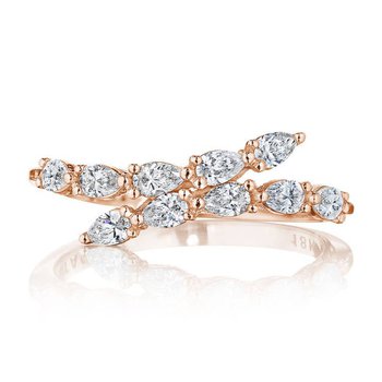 Pear Diamond Ring in 18k Rose Gold FR829PK