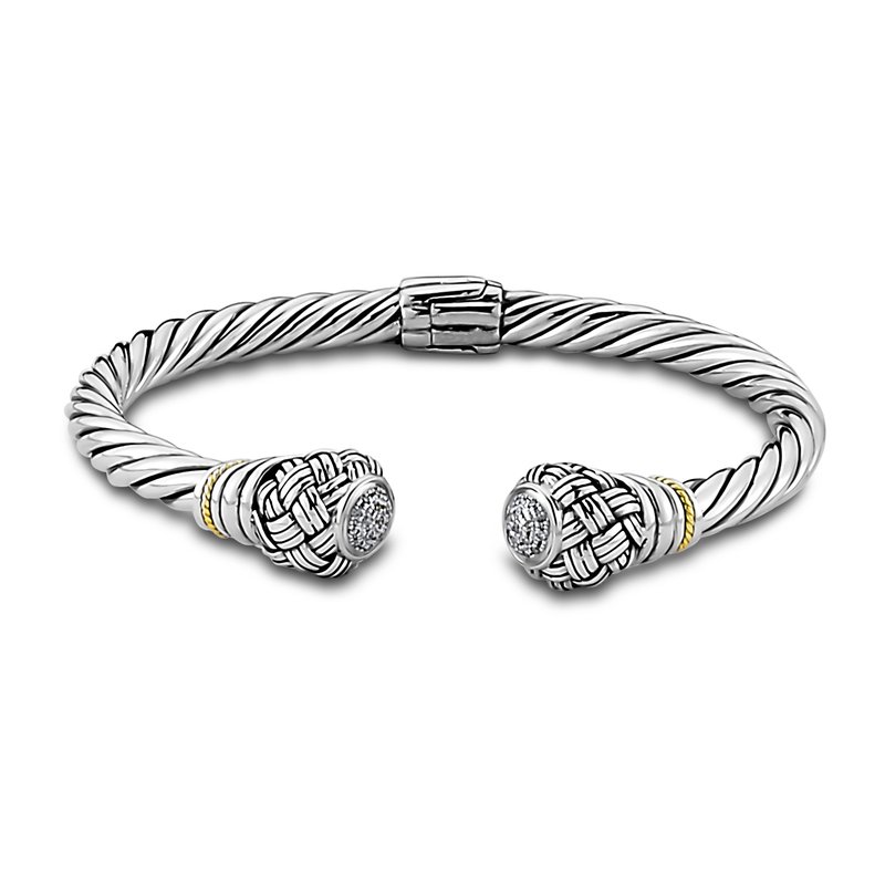 Bangle Qvc Bali Jewelry Samuel B STERLING SILVER/18L 5MM TWISTED