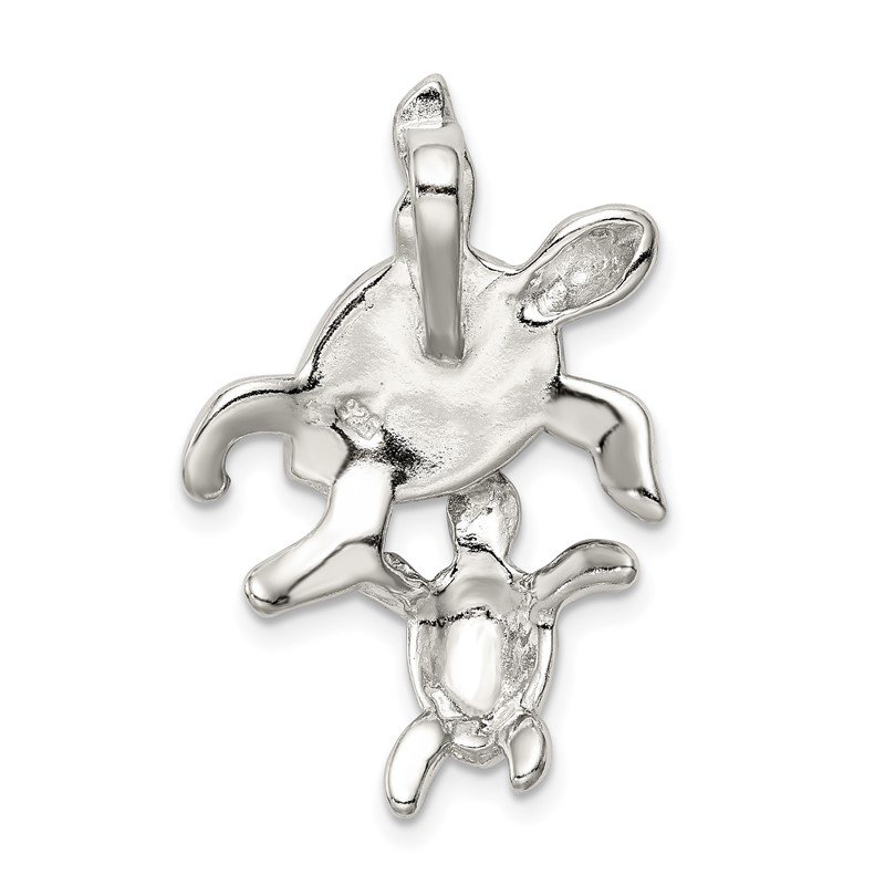 Sterling Silver Blue Inlay Created Opal Turtle Pendant Sterling Silver Blue Inlay Created Opal Turtle Pendant