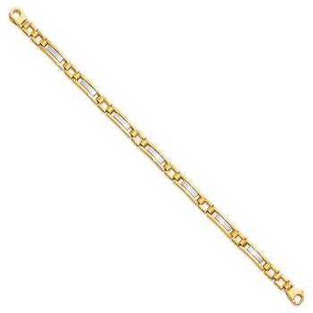 Quality Collection 14k Satin and Polished 12mm Fancy Link