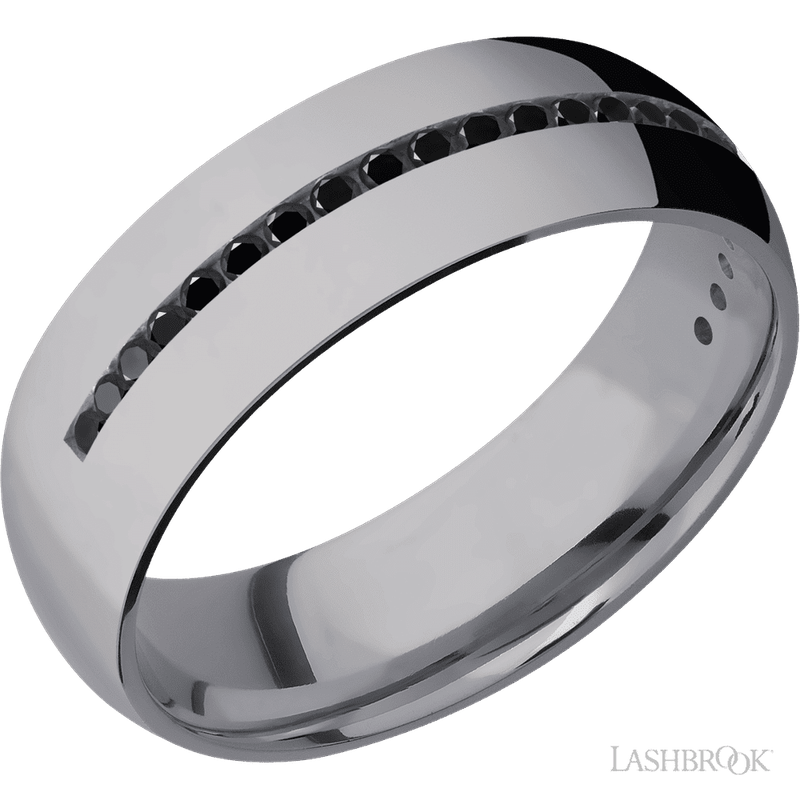 Titanium Black 7 mm Domed Band