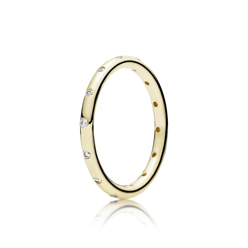 Outlet 14K Gold Stacking Ring CZ Band