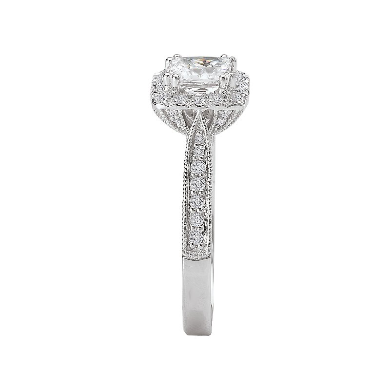 Romance Halo Semi-Mount Diamond Ring 117365-100K - C and G