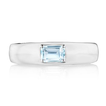 Domed Sky Blue Topaz Ring - 0.7ct FR817EC55X4BT
