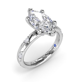 Abstract Marquise Diamond Engagement Ring S4425